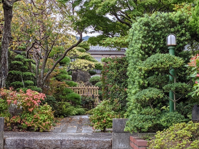 植栽で作る和風の門まわり
